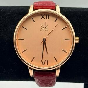 Red & Rose Gold Shengke Watch